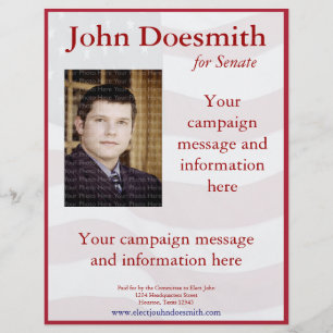 Sjabloon voor politieke campagne flyer