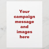 Sjabloon voor politieke campagne flyer (Achterkant)