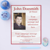 Sjabloon voor politieke campagnefolder flyer (Enkel)