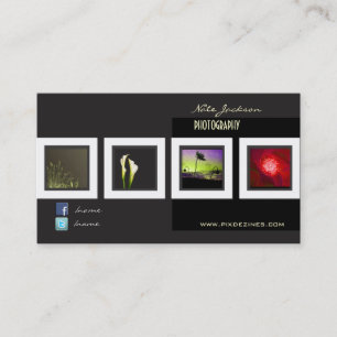 Sjabloon voor portfoliovisitekaartjes foto's visitekaartje