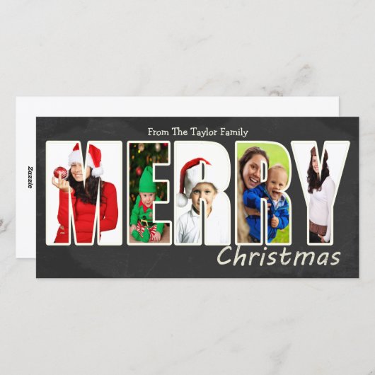 Sjabloon voor prettige kerstkaarten (Voorkant / Achterkant)