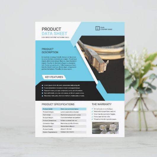 Sjabloon voor productgegevensblad (Staand voorkant)