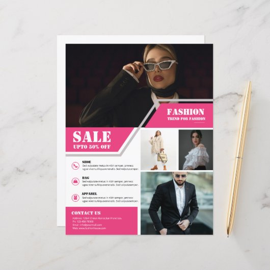 Sjabloon voor productpromotiefolder (Voorkant / Achterkant in situ)