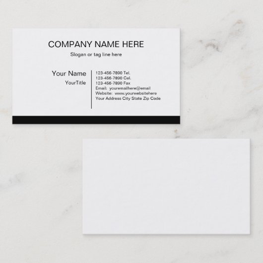 Sjabloon voor professionele visitekaartjes (Voorkant / Achterkant)