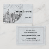 Sjabloon voor professionele visitekaartjes Blauwe  (Voorkant / Achterkant)