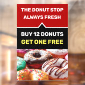 Sjabloon voor promotiemateriaal over Doughnut Wink Raamsticker (Vel 2)