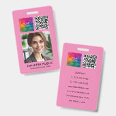 Sjabloon voor QR-code logo voor kleine bedrijven Badge (Voor- en achterkant)