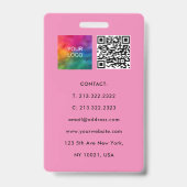 Sjabloon voor QR-code logo voor kleine bedrijven Badge (Achterkant)