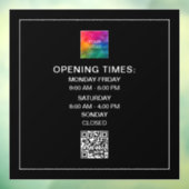 Sjabloon voor QR-code met aangepaste openingsurenl Raamsticker (Vel 3)