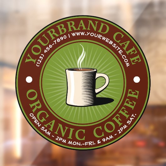 Sjabloon voor raamsticker voor vintage cafetaria (Vel 2)