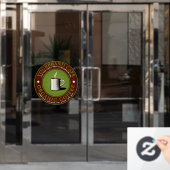 Sjabloon voor raamsticker voor vintage cafetaria (Kantoordeur)