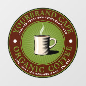 Sjabloon voor raamsticker voor vintage cafetaria (Vel)