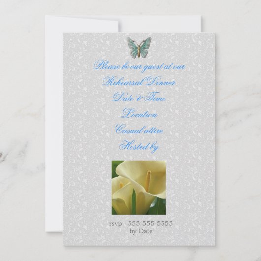 SJABLOON VOOR REHEARSAL DINER INVITATIONS KAART (Achterkant)