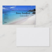 Sjabloon voor reisconsultant voor strandkaarten visitekaartje (Voorkant / Achterkant)