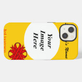 Sjabloon voor rode klaverlint door Kenneth Yoncich iPhone Hoesje (Achterkant horizontaal)