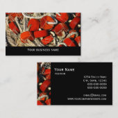 Sjabloon voor roodvisnetten voor zeevruchten visitekaartje (Voorkant / Achterkant)