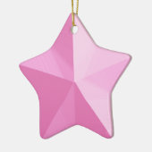 Sjabloon voor roze kerstversiering Keramisch Ornament (Links)