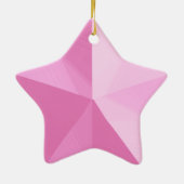 Sjabloon voor roze kerstversiering Keramisch Ornament (Achterkant)