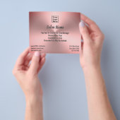 Sjabloon voor roze metalen look Salon Flyer (Hand)