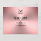 Sjabloon voor roze metalen look Salon Flyer (Achterkant)