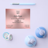Sjabloon voor roze metalen look Salon Flyer (Enkel)
