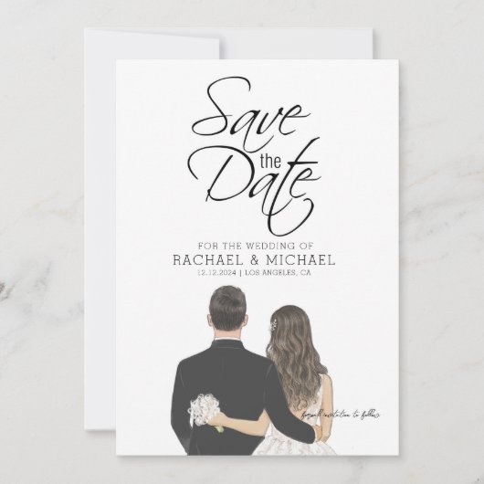 Sjabloon voor 'Save the Date'-uitnodiging Kaart (Voorkant)