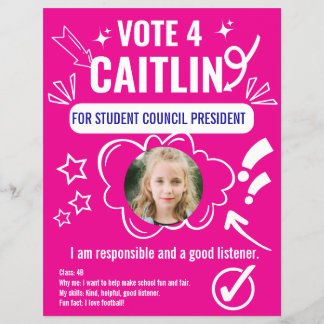 Sjabloon voor schoolraadstemming voor kinderen flyer
