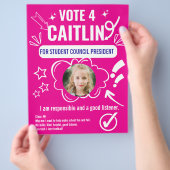 Sjabloon voor schoolraadstemming voor kinderen flyer (Hand)