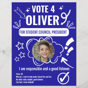 Sjabloon voor schoolraadstemming voor kinderen flyer