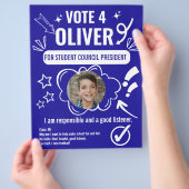 Sjabloon voor schoolraadstemming voor kinderen flyer (Hand)