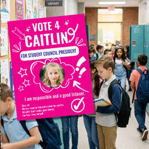 Sjabloon voor schoolraadstemming voor kinderen flyer