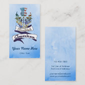 Sjabloon voor Schotse Amerikaanse Thistle Business Visitekaartje (Voorkant / Achterkant)