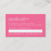 Sjabloon voor spa- en Massagekaart Afsprakenkaartje (Achterkant)