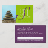 Sjabloon voor spa- en Massagekaart Afsprakenkaartje (Voorkant / Achterkant)