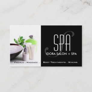 Sjabloon voor spa- en Massagekaart Afsprakenkaartje