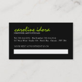 Sjabloon voor spa- en Massagekaart Afsprakenkaartje (Achterkant)