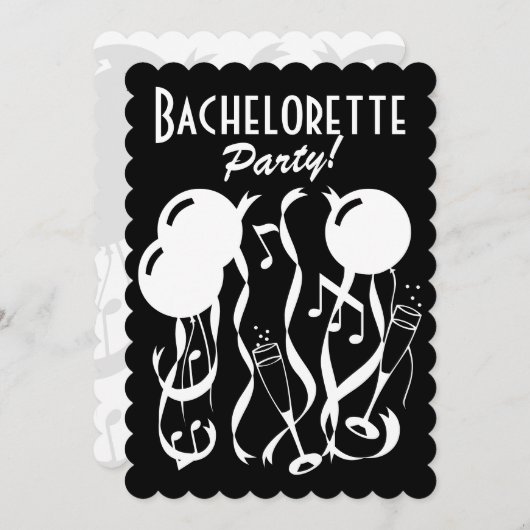 Sjabloon voor speciale bacheloretfeestjes kaart (Voorkant / Achterkant)