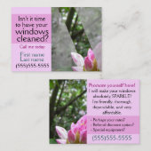 Sjabloon voor speciale kaarten voor het schoonmake visitekaartje (Voorkant / Achterkant)