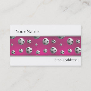 Sjabloon VOOR SPEELKARTKAARTEN VOOR MEISJES SOCCER Visitekaartje