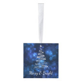 Sjabloon voor Starry Kerstmis Naight Blessings Kubus Ornament (Rechts)