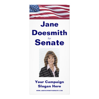 Sjabloon voor statiefkaart voor verkiezingscampagn reclamekaart