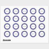 Sjabloon voor 'Sterren' Ronde Sticker (Vel)