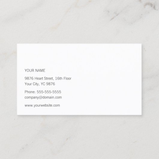 Sjabloon voor stethoscoop- en hartkaart visitekaartje (Achterkant)