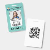 Sjabloon voor studentenpas moderne school universi badge (Voor- en achterkant)