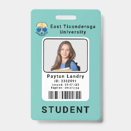 Sjabloon voor studentenpas moderne school universi badge