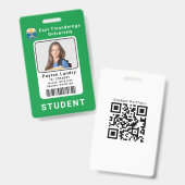 Sjabloon voor studentenpas moderne school universi badge (Voor- en achterkant)