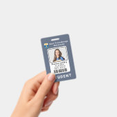 Sjabloon voor studentenpasje universiteit grijs badge (Handheld)