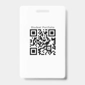 Sjabloon voor studentenpasje universiteit grijs badge (Achterkant)