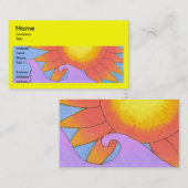 Sjabloon voor Sunny Business Card Visitekaartje (Voorkant / Achterkant)
