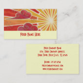 Sjabloon voor Sunset Business Card crème Visitekaartje (Voorkant / Achterkant)